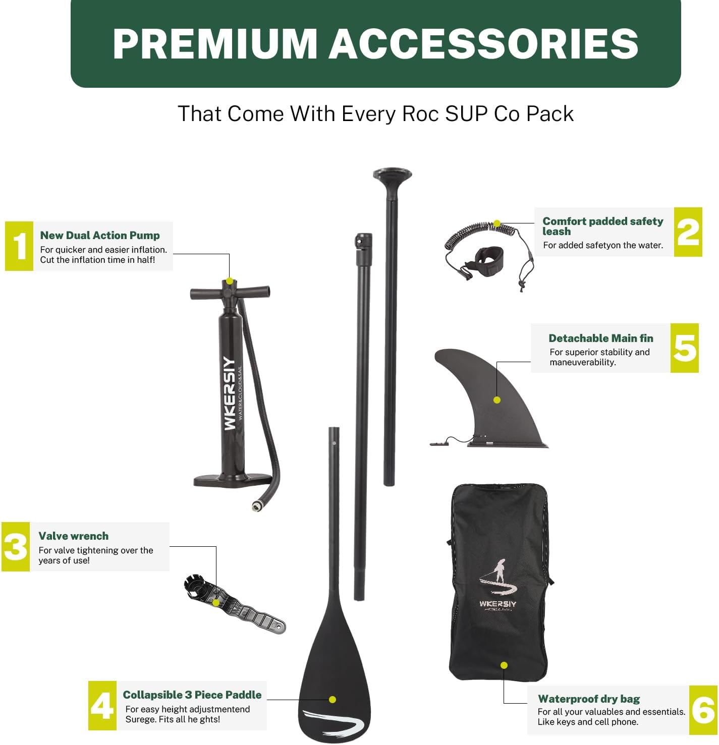 11'32'6 Premium Inflatable Stand Up Paddle Boards with Durable SUP Paddle Board Accessories Wide Stable Design Includes Backpack Required Parts Non-Slip Comfort Deck for Youth & Adults