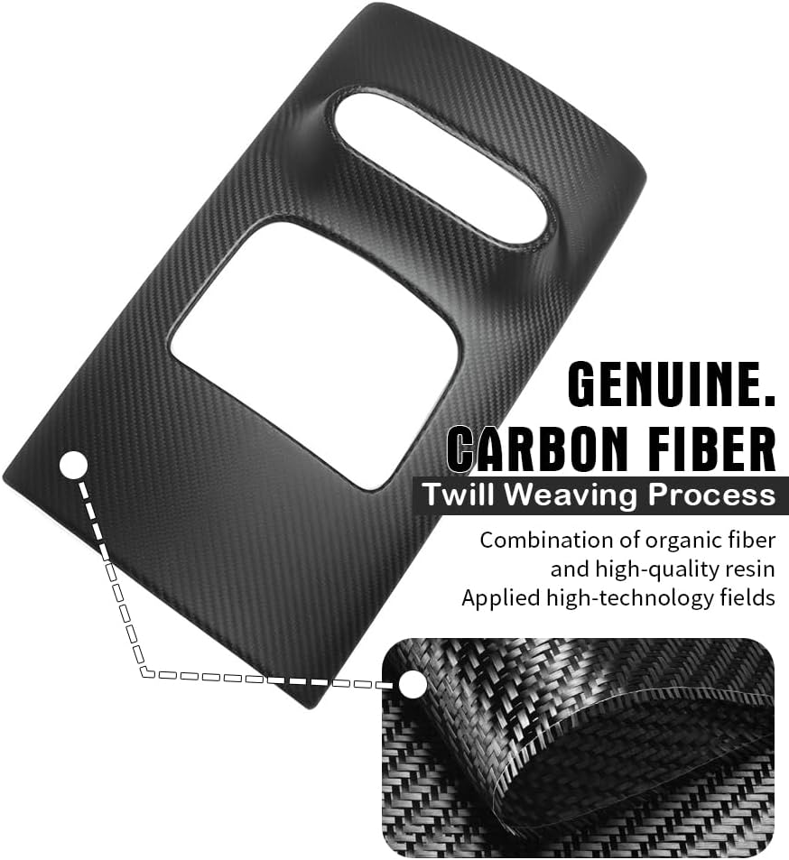 Rear Seat Center Console for Hyundai Ioniq 5 N Line N NE Limited XRT SEL Long Range 2022 2023 2024 2025, Dry Carbon Fiber Rear Charging Panel for Ioniq 5 NE (Matte Carbon)