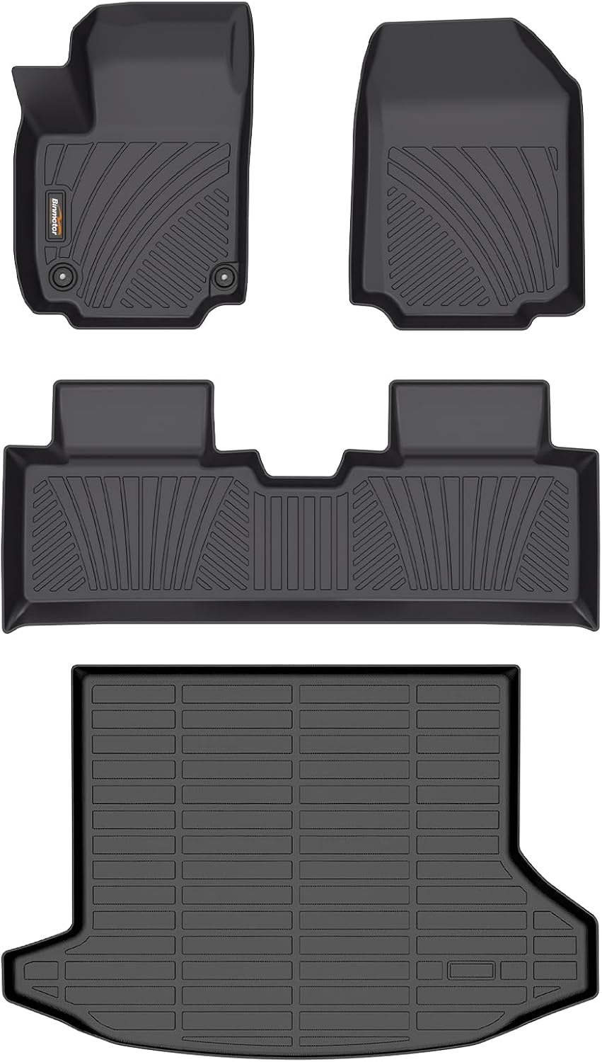 Binmotor-Floor Mats Cargo Liner Set for GMC Terrain/Chevy Equinox 2025 2026, TPE All Weather Car Floor Mat for Chevrolet Equinox Accessories for GMC Terrain Cargo Trunk Mat