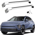 Lockable Roof Rack Cross Bars Compatible with Hyundai KONA Electric 2024 2025 SEL N-Line Limited（with roof Rails） Luggage Cargo Carrier Anti-Theft Metal Roof Rack Cross Rails 240lbs Silver