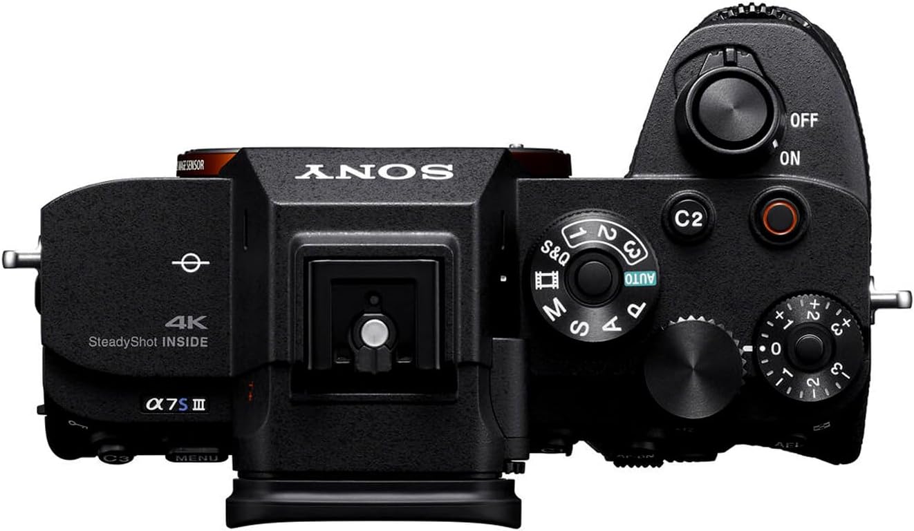 Sony α7S III Full-Frame Mirrorless Camera Body (ILCE-7SM3/B) – 12.1 MP BSI Sensor, 4K 120p 10-Bit Video | 2 x 64GB Memory Card, 3 x NP-FZ-100 Battery, Case, External Charger and More