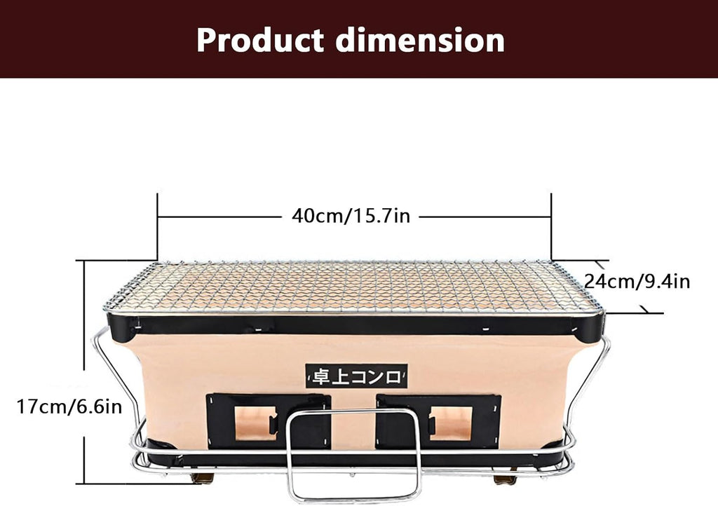AIZYR Portable Japanese Barbecue Grill Multifunctional Charcoal Barbecue Grill,Korean Table BBQ for Outdoor Barbecues Camping Traveling