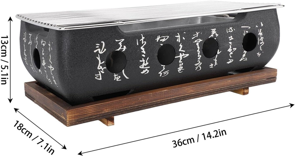 Japanese BBQ Grill Stove, Portable Aluminum Alloy Table Top Grill Charcoal Grill, Multifunctional Use for Barbecue, Rapid & Even Heating, Essential Home Tool (XL)