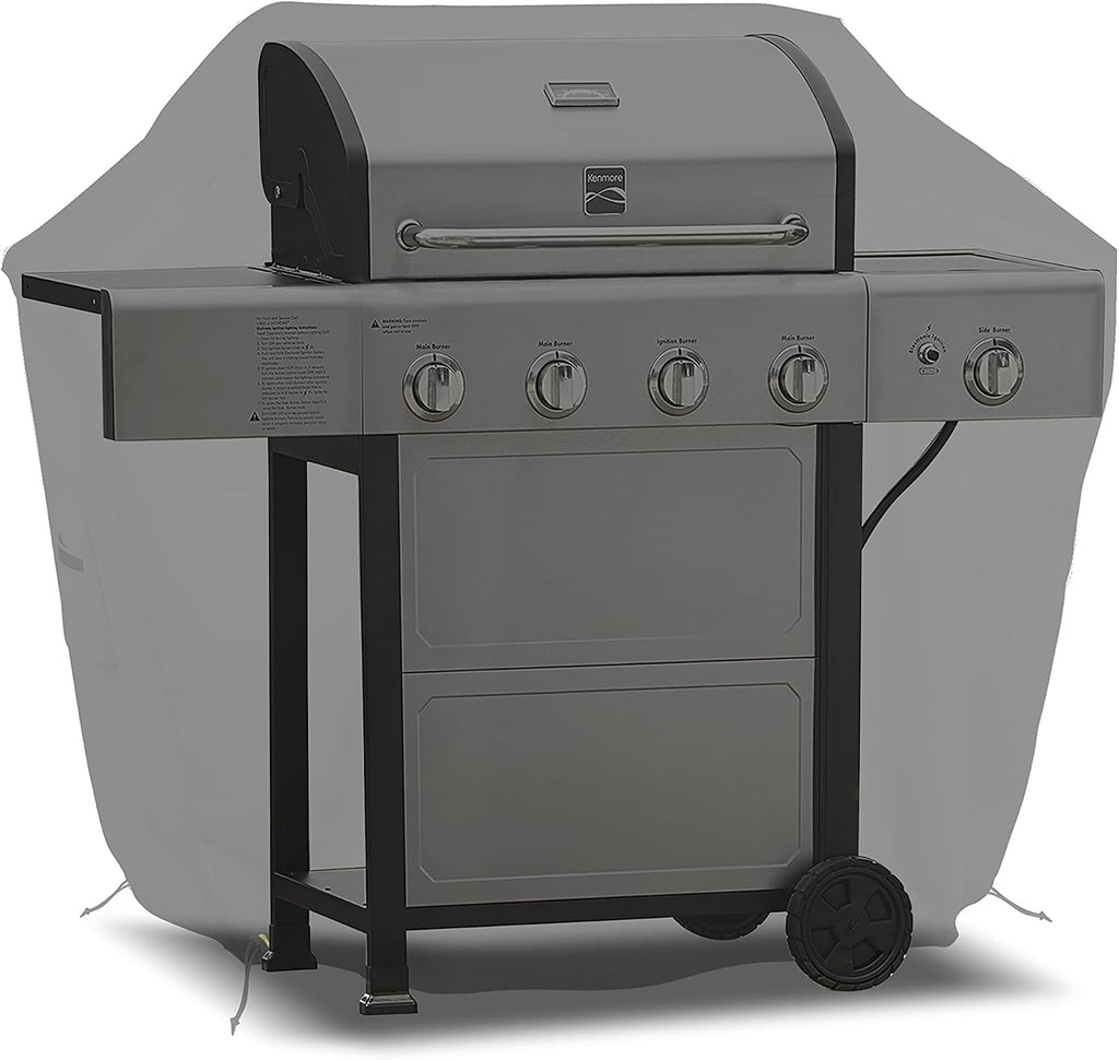 Covers & all BBQ Grill Cover, 12 Oz Waterproof UV & Weather Resistant, Outdoor Cover with Air Vents & Drawstrings (50' Inch, Black)