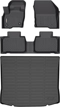 GINOWY-Floor Mats & Cargo Liner for Ford Edge 2015-2025丨 TPE All Weather Car Mats Rubber Liners for Ford Edge Accessories Cargo Trunk Mat
