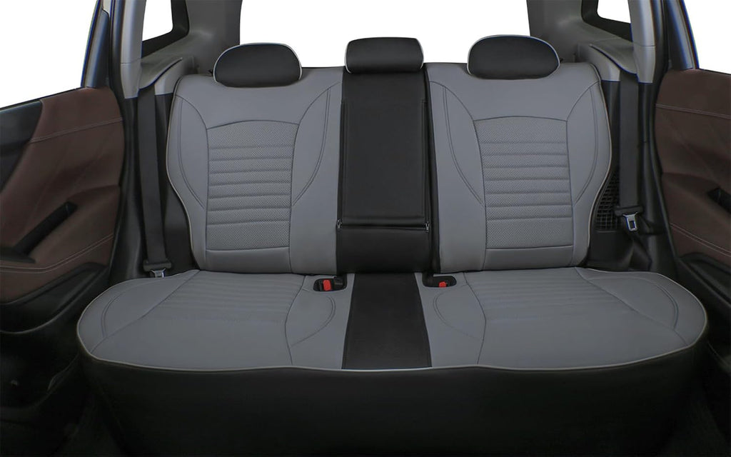 EKR Custom Fit Tucson Car Seat Covers for Hyundai Tucson(Hybrid &PHEV) 2022 2023 2024 2025 2026,Leather Car Seat Cover Full Set for SUV-Faux Leather(Black/Gray)
