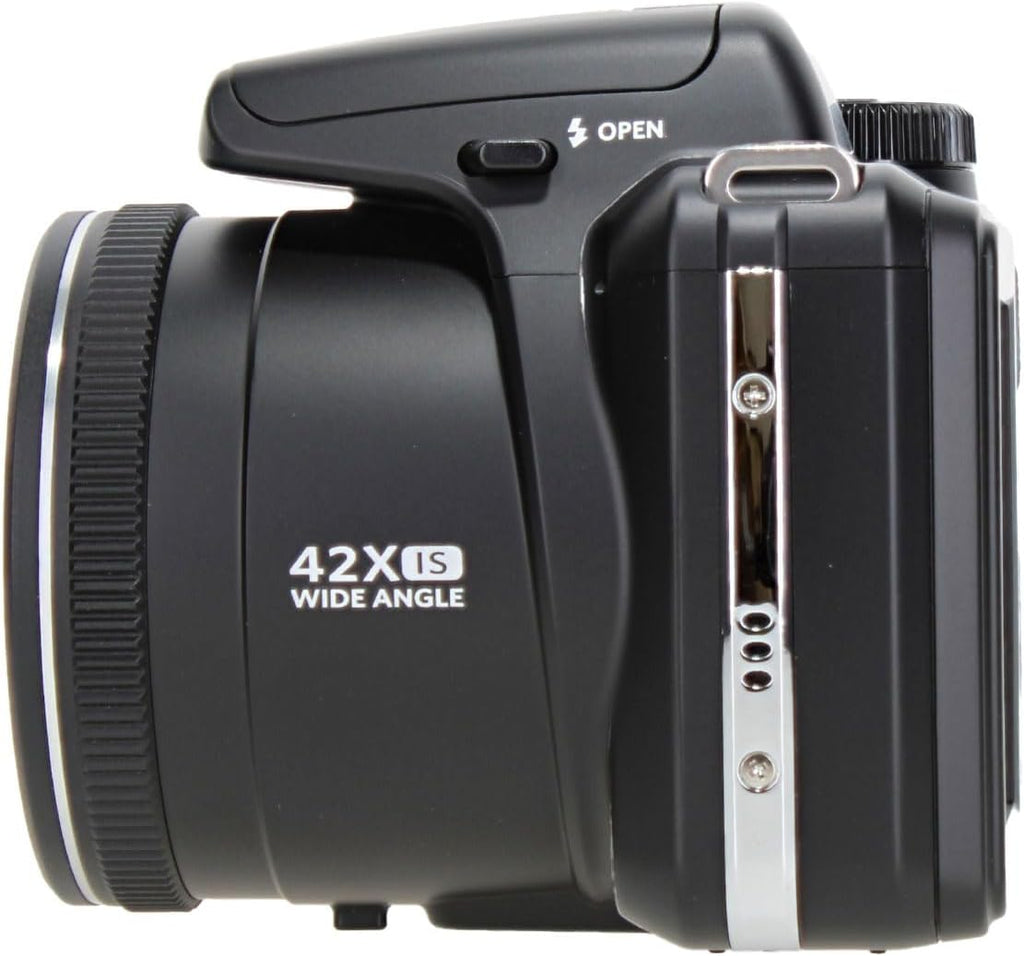 Kodak PIXPRO AZ425 20MP Vlogging Digital Camera (Black) 42X Optical Zoom, 24mm Wide Angle Lens Bundle with 64GB Memory Card + Vlogger Tripod + Bag + More Vlog Accessories