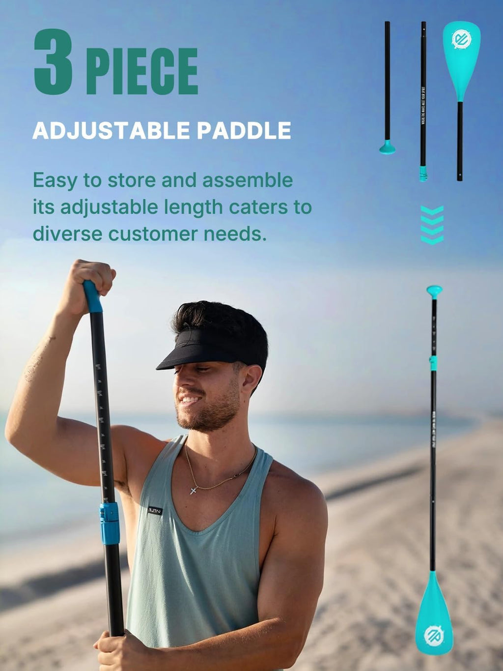 Niphean Inflatable Stand Up Paddle Board with SUP Accessories, Anti-Slip EVA Deck, 10'6'' Inflatable Paddle Boards for Adults & Youth of All Skill Levels