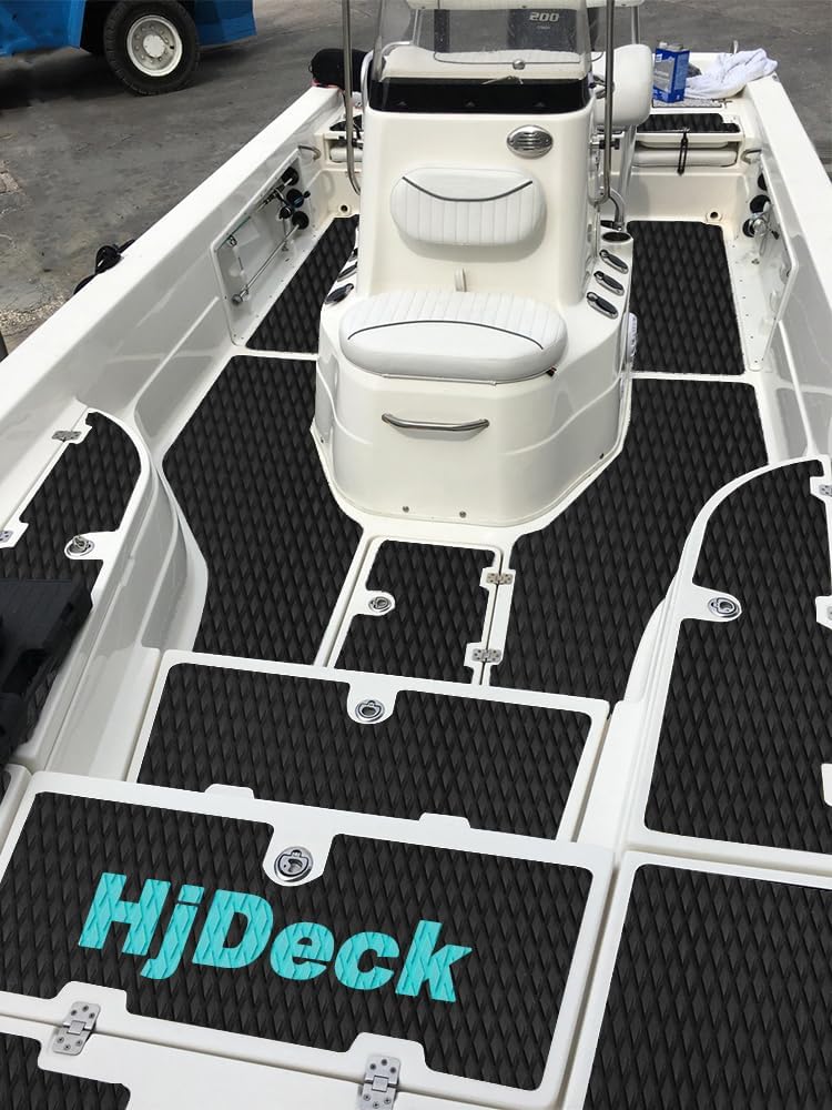 Hjdeck Boat Flooring EVA Foam Boat Decking Marine Carpet Non-Slip Decking Sheet Self-Adhesive Marine Flooring for Fishing Boat Kayak Yacht RV Swimming Pool Golf Cart 94.5'x23.6'/16.1'/11.8'