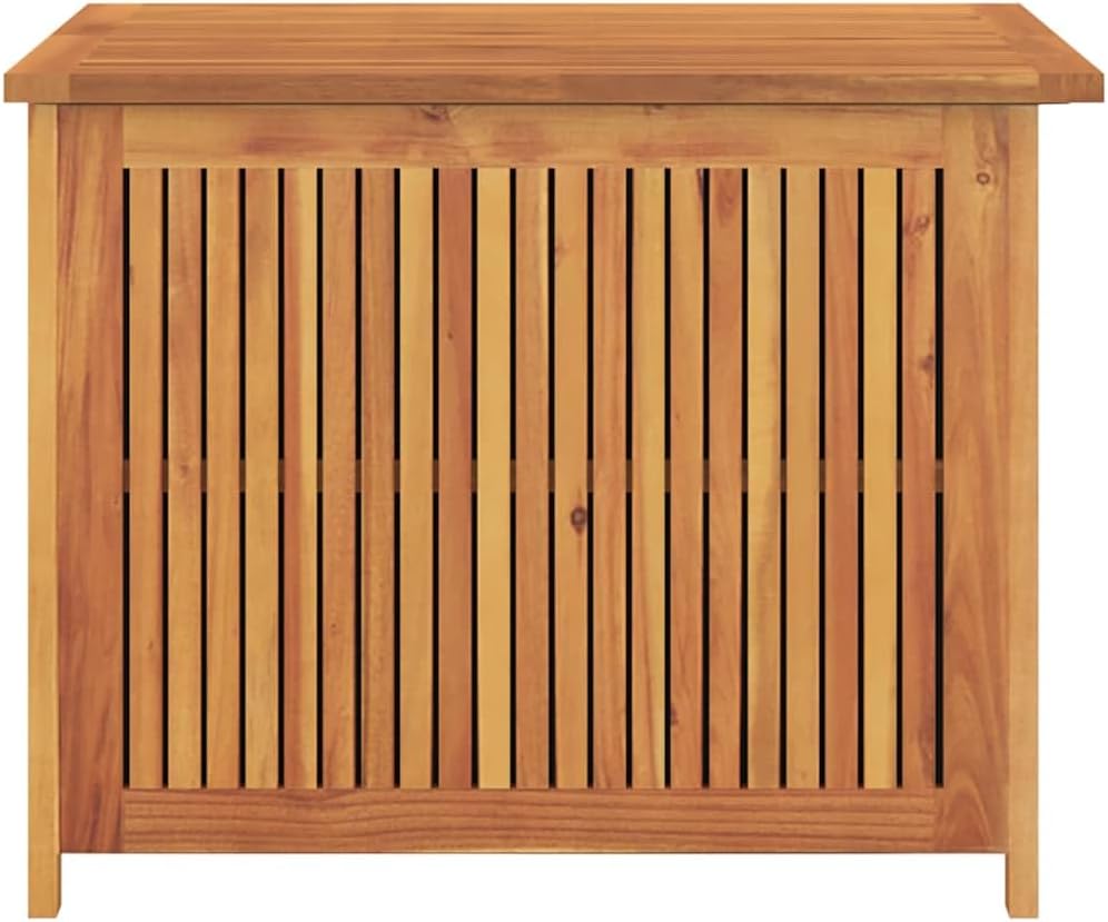 vidaXL Garden Storage Box Natural Wood Solid Acacia Wood 29.5x29.5x22.8 in