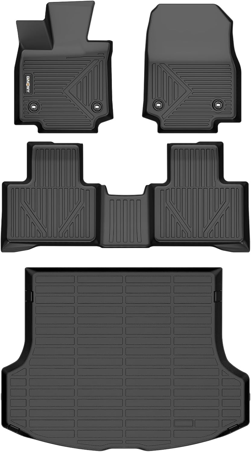 GINOWY-Floor Mats & Cargo Liner for 2023-2026 Lexus RX / RX350 / RX350h / RX500h, Custom Fit for RX Cargo Trunk Mat, Cargo Floor Liners for RX 2023 2024 2025 Accessories(NOT for RX450h & PHEV)