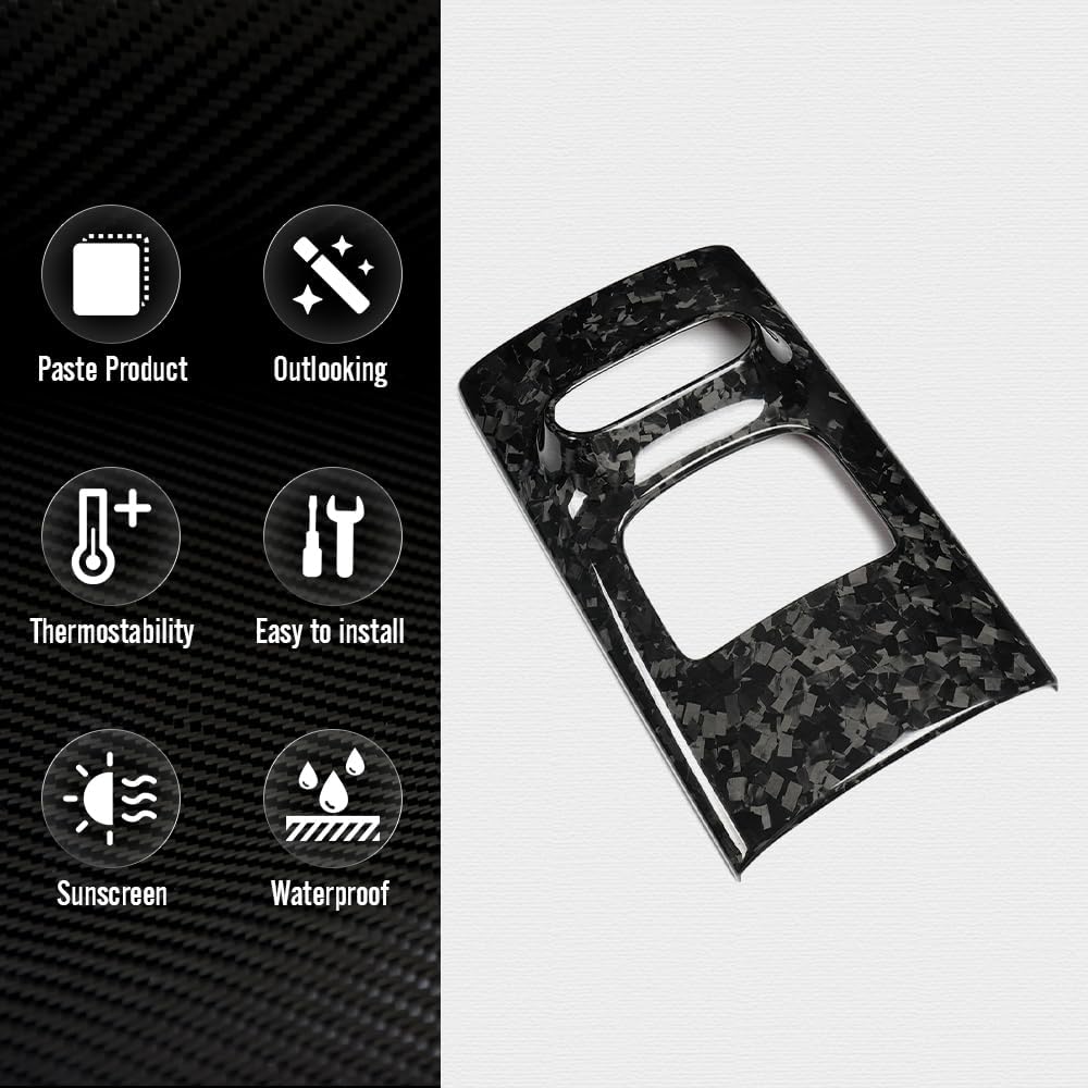 Rear Seat Center Console for Hyundai Ioniq 5 N Line N NE Limited XRT SEL Long Range 2022 2023 2024 2025, Dry Carbon Fiber Rear Charging Panel for Ioniq 5 NE (Forged Carbon)