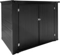VINGLI 36 Cu. Ft. Outdoor Storage Shed, Heavy Duty Horizontal Yard Storage Shed with Dual Opening, 295 Gallon Storage Bin with Weatherproof Design for Garden Tools, Yard Garbage Bins