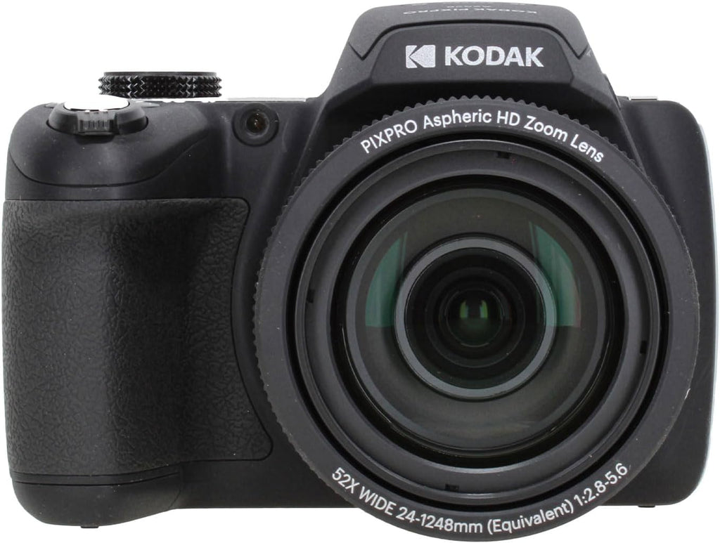 Kodak PIXPRO Astro Zoom AZ528 16MP Vlogging Digital Camera (Black) with 52x Optical Zoom 24mm Wide Angle Lens Bundle Including 64GB Memory Card + Vlogger Tripod + Lens Cleaning Ki + More Accessories