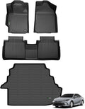 ANBINGO® Floor Mats & Cargo Liner for Toyota Camry 2007-2011 CE/LE/SE/XLE (Gas Only) All Weather Protection TPE Heavy Duty Non-Slip Automotive Camry Floor Liners Accessories, Black
