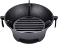 Cast Iron Charcoal Grill – Portable Korean & Japanese BBQ Stove, Heavy-Duty Campfire Barbecue Grill for Camping