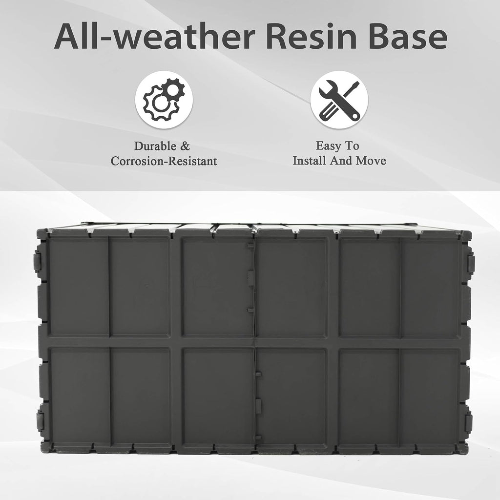 KUIKUI 200 Gallon Deck Box Waterproof, 200 Gallon Outdoor Storage Box, Metal Deck Box Waterproof for Pool Patio Cushions and Sports Pools Equipment, Dark Gray