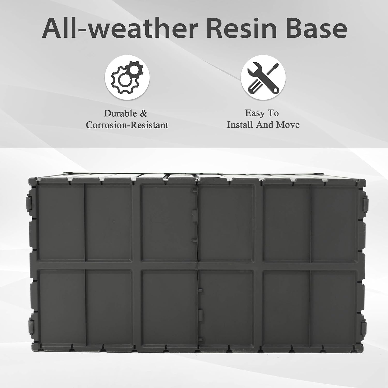 KUIKUI 200 Gallon Deck Box Waterproof, 200 Gallon Outdoor Storage Box, Metal Deck Box Waterproof for Pool Patio Cushions and Sports Pools Equipment, Dark Gray