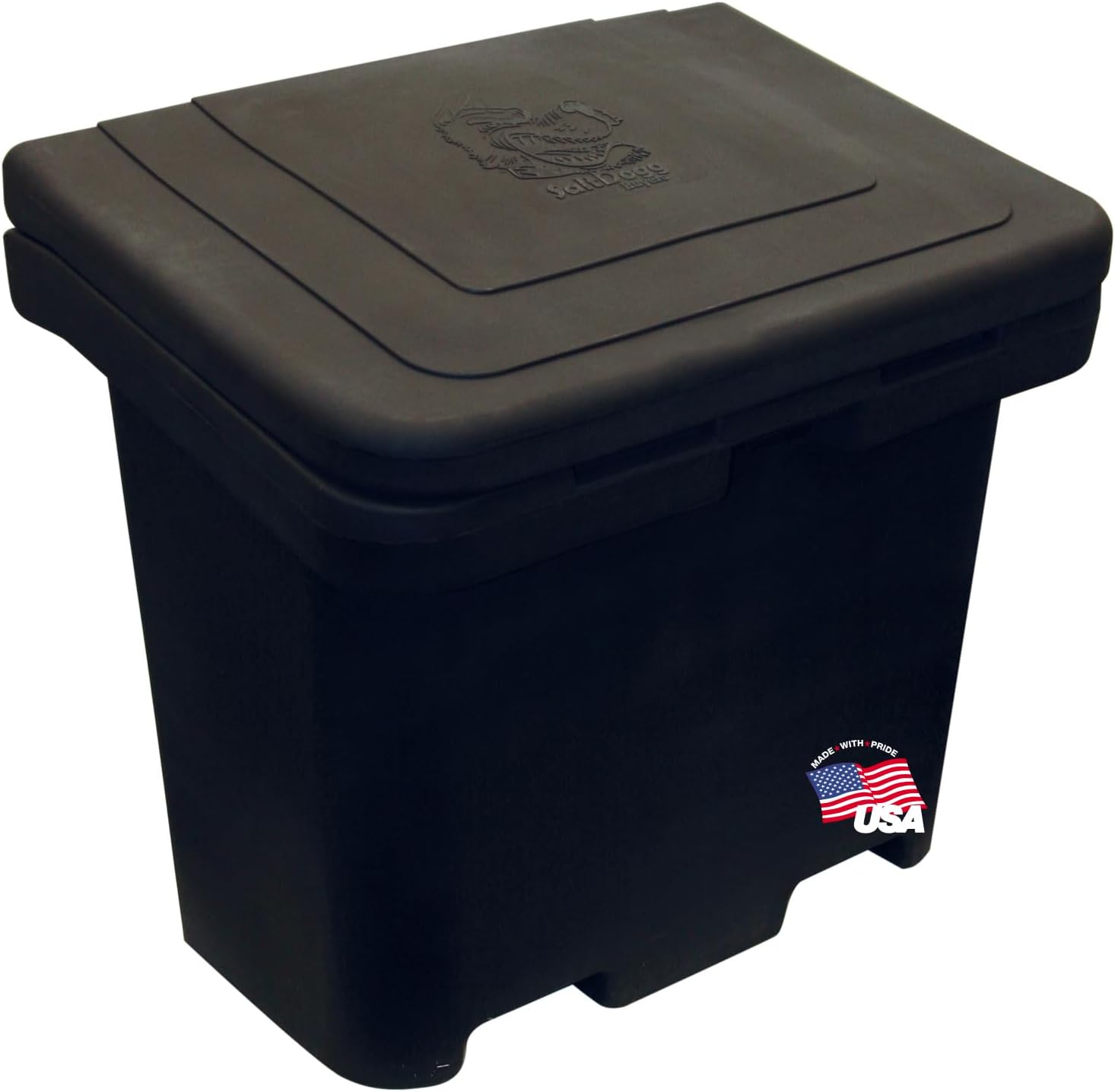 Buyers Products 9031100 Heavy Duty Poly Storage Bin, 65 Gallon Capacity, Multi-Purpose Storage Bin for Salt, Feed, Seed & More, Corrosion-Free Construction
