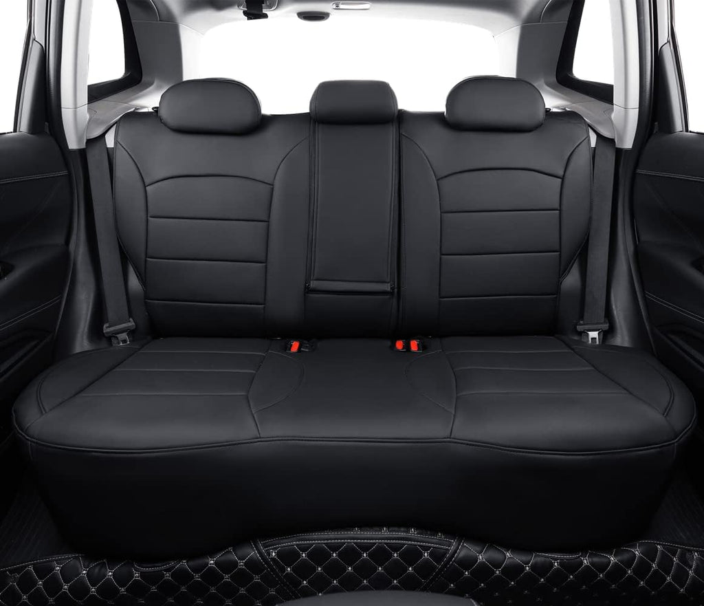 coverdream Custom Seat Covers Compatible with Select Hyundai Santa Fe 2019 2020 2021 2022 2023-5 Seats Models - Leatherette (Black,Full Set)