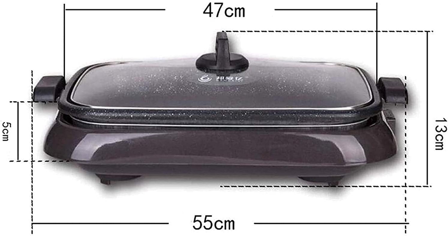 Korean BBQ Grill Electric Teppanyaki Grill Table Hot BBQ Plate for Kitchen Dinner Party Camping Festival Cooking .Large Capacity 8L,Portable Nonstick Griddle