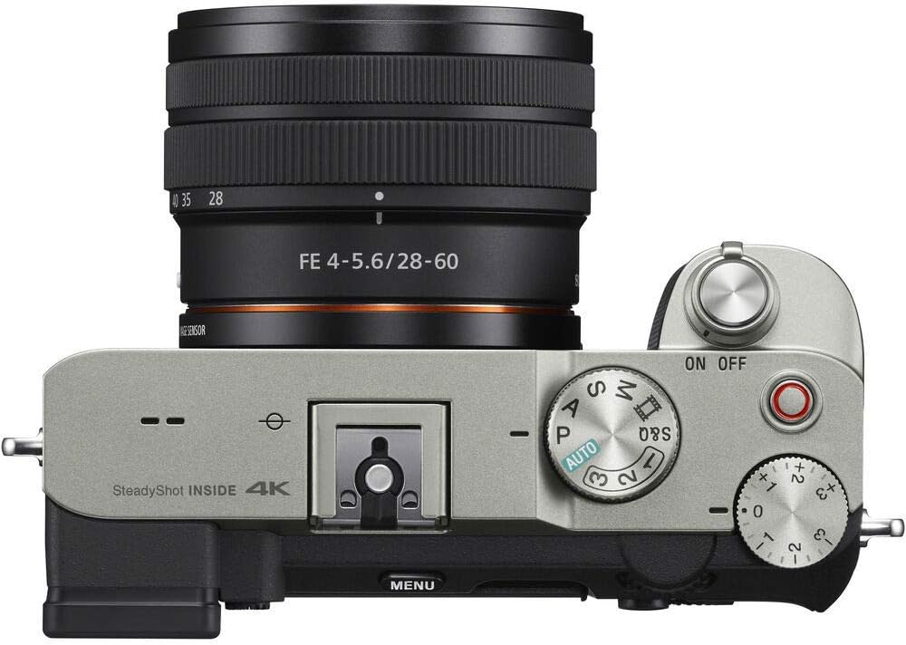Sony Alpha a7C Mirrorless Digital Camera with 28-60mm Lens (Silver) ILCE7CL/S + 64GB Memory Card + 2 x NP-FZ-100 Battery + Corel Photo Software + Case + External Charger + Card Reader + More (Renewed)