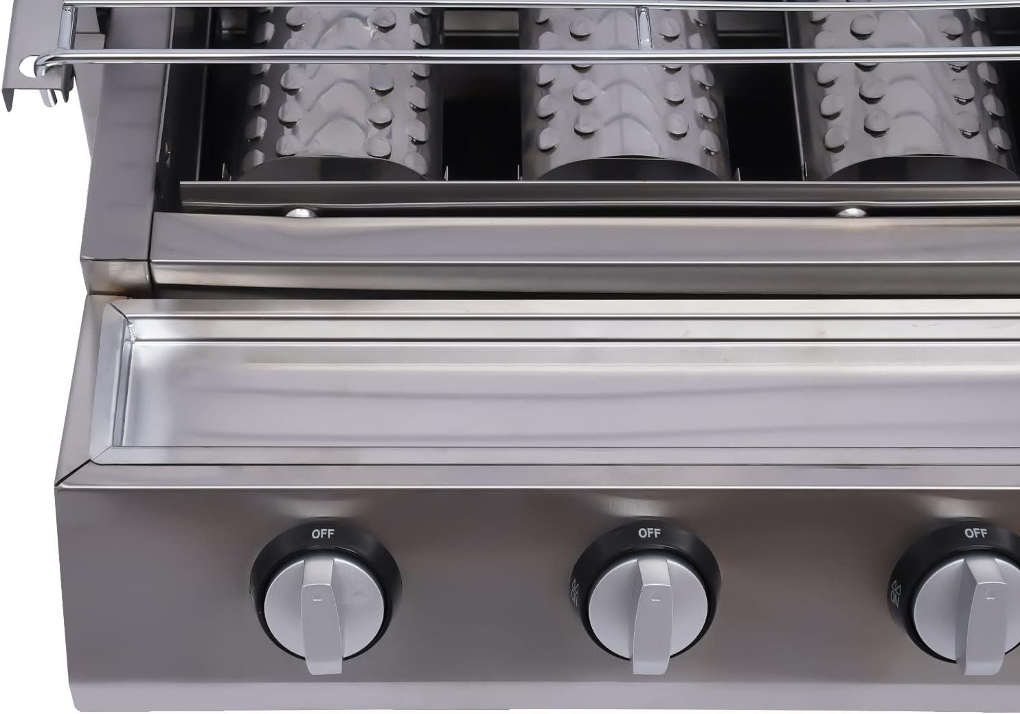 Gas BBQ Grill Stainless Steel Outdoor Camp Picnic Barbecue Shish Kabob 8 Burner Griddle Flat Top Grill Portable Barbecue Grill Countertop Smokeless Grill Non-Stick Cooking Removable Grill Baking