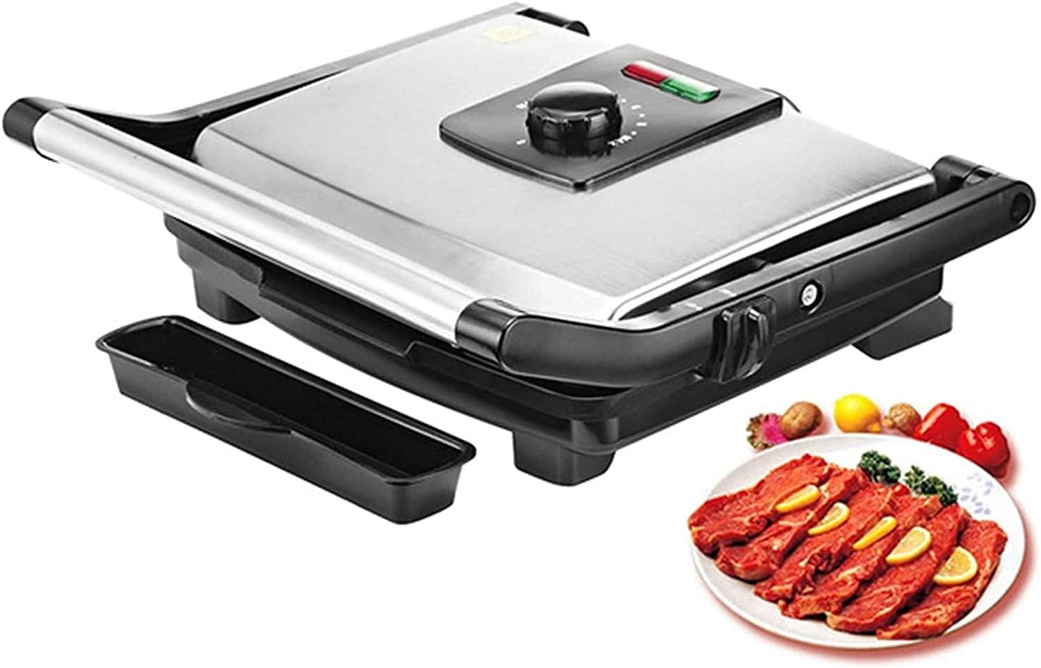 Indoor Grill Electric Grill Griddle Smokeless Grill, Portable Korean BBQ Grill with Turbo Smoke Extractor Technology, Non-Stick Removable Plates, Dishwasher-Safe, 2000W,House