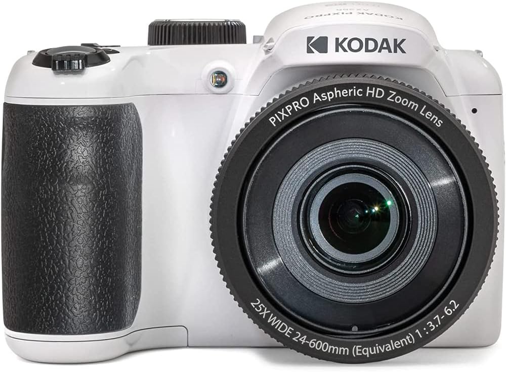 Kodak AZ255-WH PIXPRO Astro Zoom 16MP Digital Camera 25X Optical Zoom White Bundle with Lexar 32GB High-Performance 800x UHS-I SDHC Memory Card Blue Series