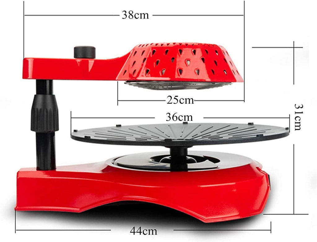 Safety Certification 1390W Electric BBQ Grill Health Barbecue Grill Automatic Rotation Korean Non Stick Pan Plate Infrared Smokeless Grill for BBQ Party Black