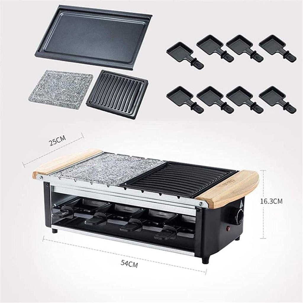 Indoor Korean Barbecue Grill Teppanyaki Grill - Electric BBQ Table Top Grill with Adjustable Temperature Control and 8 Baking Pans- 1800W,Portable Nonstick Griddle