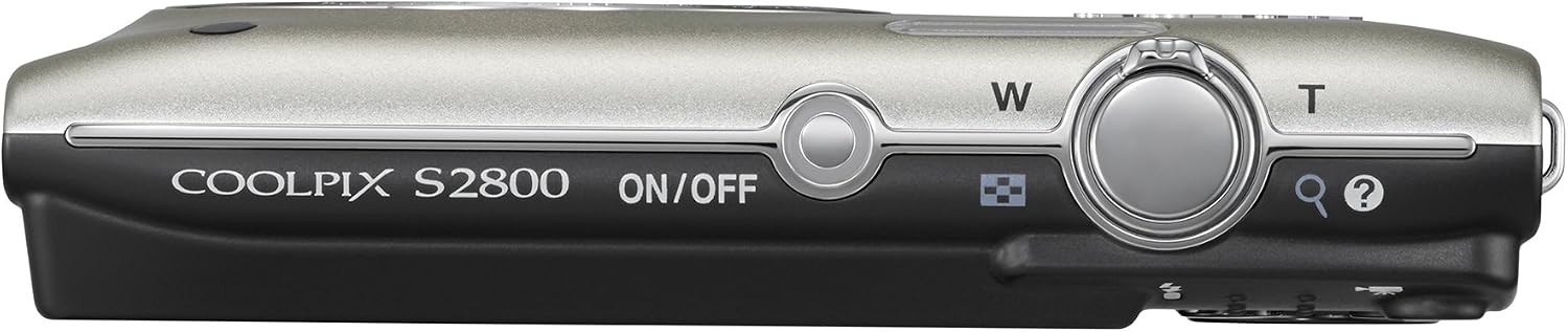 Nikon Coolpix S2800 20.1 MP Point & Shoot Digital Camera with 5X Optical Zoom International Version, Silver