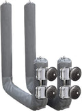 Magma Kayak/SUP Boat Rack R10-626 - 304 Stainless Steel Storage for Kayaks & Paddle Boards - Fits Standard Round Rail - Includes Padding & Tie-Down Points - Quick-Release Knob System