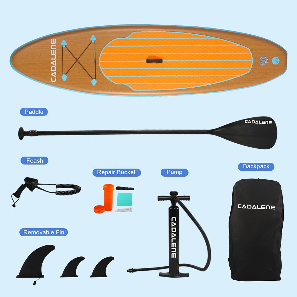 Inflatable Stand Up Paddle Board with SUP Accessories, Anti-Slip EVA Deck, Family-Friendly SUP Boards for Adults & Youth of All Skill Levels, Versatile Yoga Paddle Board