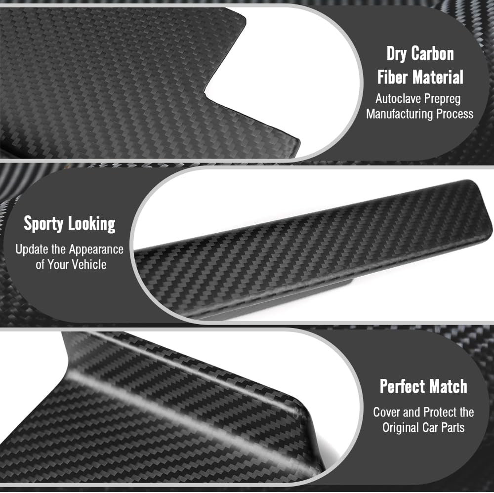 Dry Carbon Fiber Side Skirt Replacement for Hyundai Ioniq 5 NE N Line SE SEL XRT Limited 2022 2023 2024 2025 Aftermarket Rocker Panel Guard (Matte Carbon)