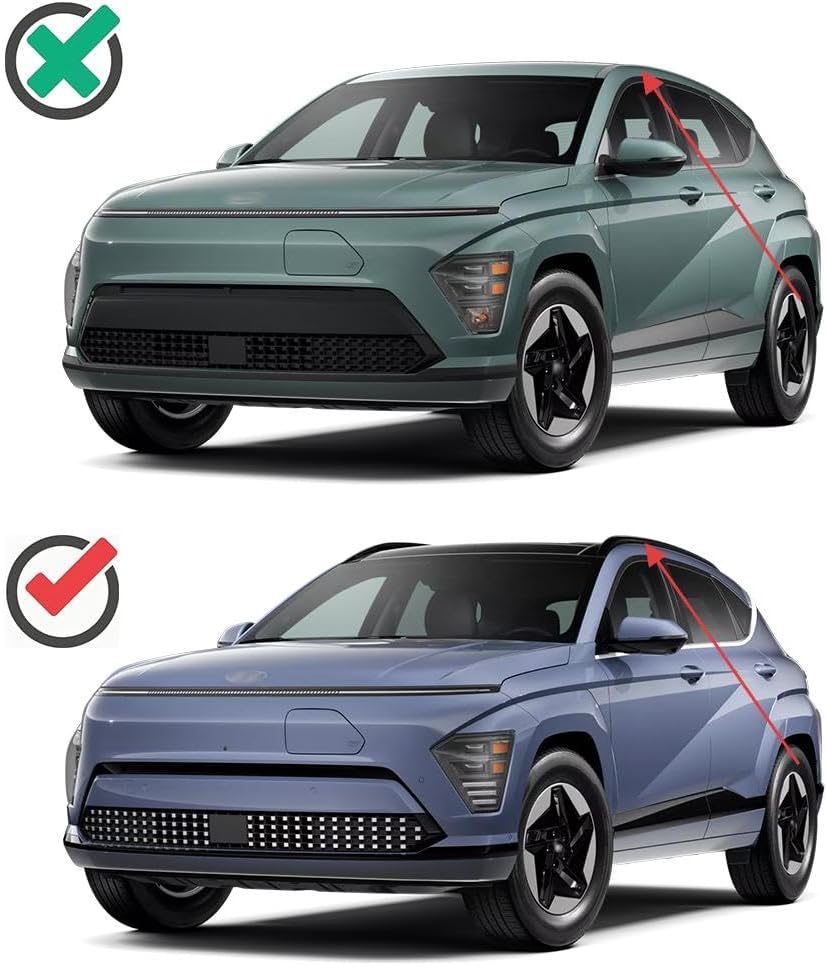 Lockable Roof Rack Cross Bars Compatible with Hyundai KONA Electric 2024 2025 SEL N-Line Limited（with roof Rails） Luggage Cargo Carrier Anti-Theft Metal Roof Rack Cross Rails 240lbs Silver