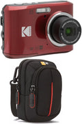Kodak PIXPRO FZ45 Friendly Zoom Digital Camera (Red) Bundle with Camera Case (2 Items)