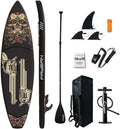 Inflatable Paddle Board,Extra Wide 10.6'/11' Stand Up Paddle Board with Sup Accessories,400lbs Capacity for Family with Safety Leash, All Skill Levels Sup for Yoga,Fishing,Surfing