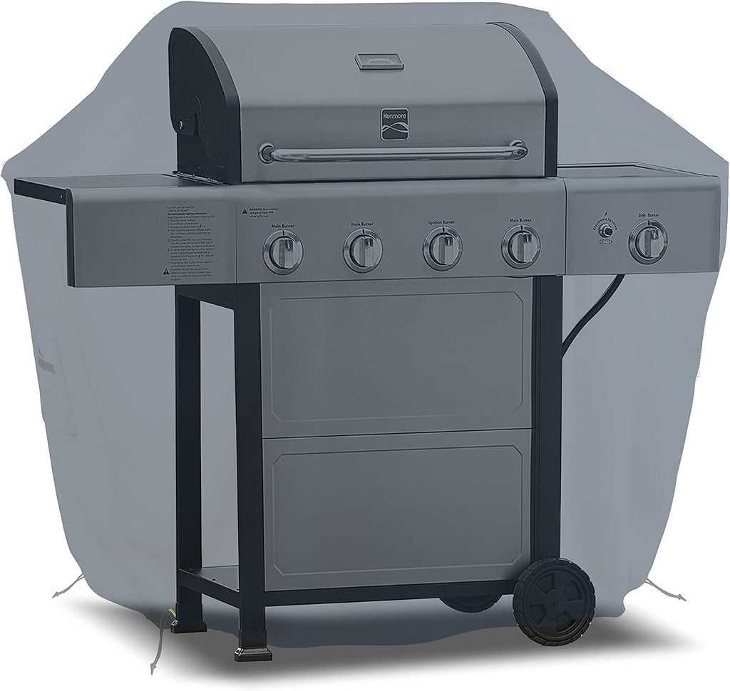 Covers & all BBQ Grill Cover, 12 Oz Waterproof UV & Weather Resistant, Outdoor Cover with Air Vents & Drawstrings (50' Inch, Blue)