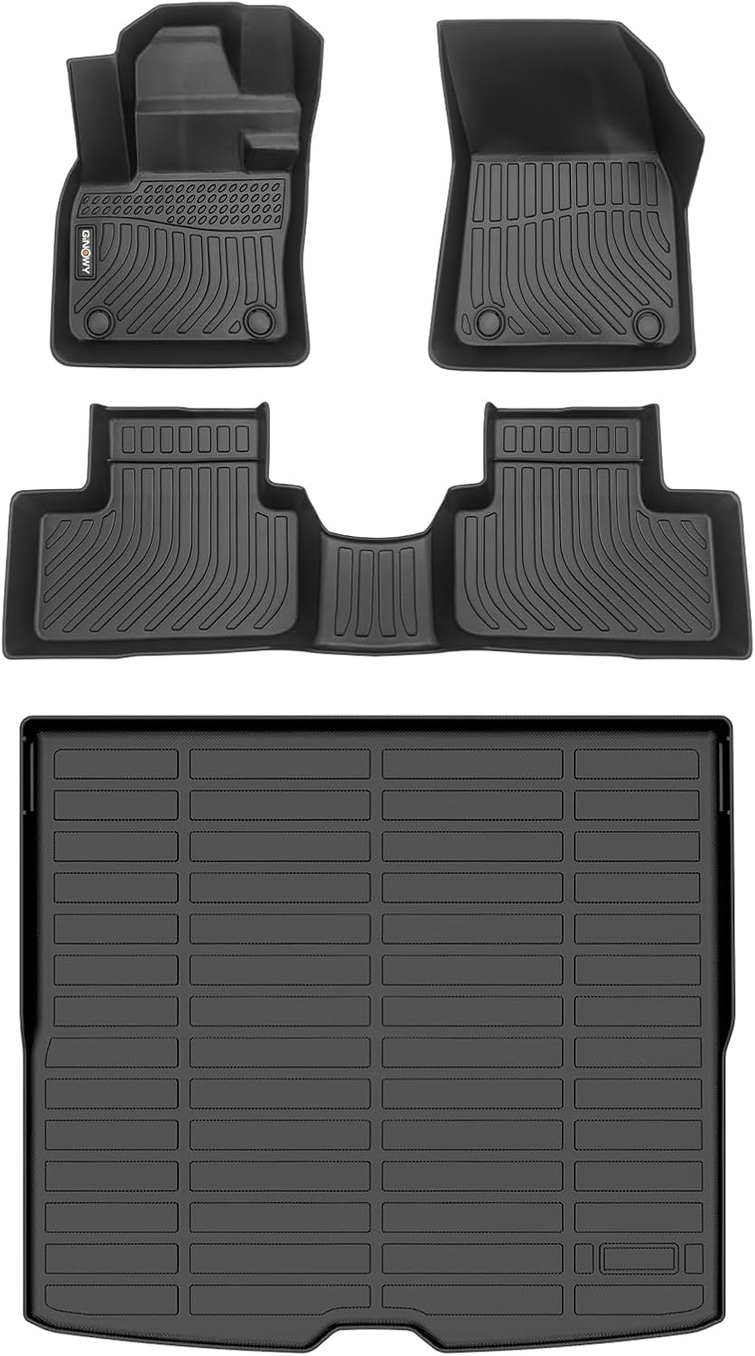 GINOWY-Floor Mats & Cargo Liner for 2019-2026 Volvo XC40, All Weather Car Floor Mat Custom Fit for Volvo XC40 Accessories Rubber Mats Cargo Liners Trunk Mat
