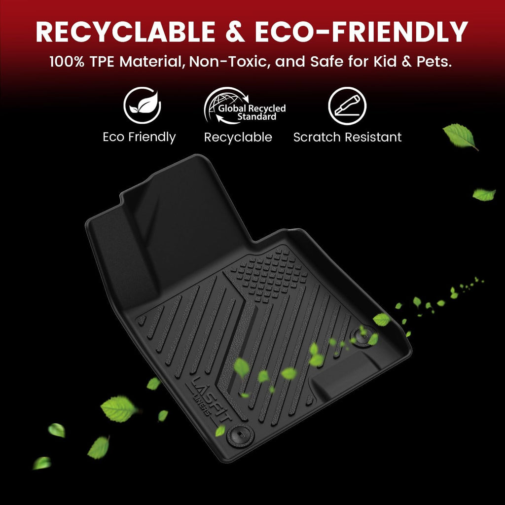 LASFIT Floor Mats & Cargo Mat for Hyundai Sonata 2020-2026 (Only Fit FWD & Gas) / Kia K5 2021-2026 (Only Fit FWD) All Weather TPE Custom Fit Floor Liners for Car Mats Trunk Mats