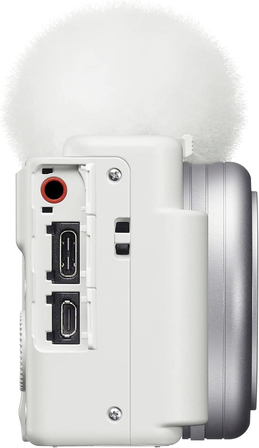 Sony ZV-1F Vlog Camera with 4K Video & 20.1MP for Content Creators and Vloggers White ZV-1F/W | Official Sony USA Partner Model | Bundle with Deco Gear Case + Extra Battery + Filter Kit & Accessories