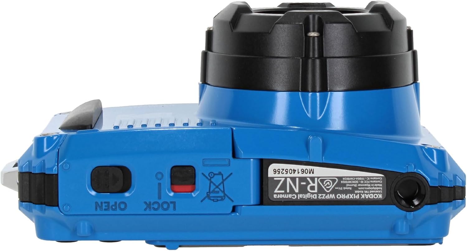 KODAK PIXPRO WPZ2 Rugged Waterproof Shockproof Dustproof WiFi Digital Vlogging Camera 16MP (Blue) Bundle with 64GB Memory Card + Vlogger Tripod + Bag + Cleaning Kit + More Accessories