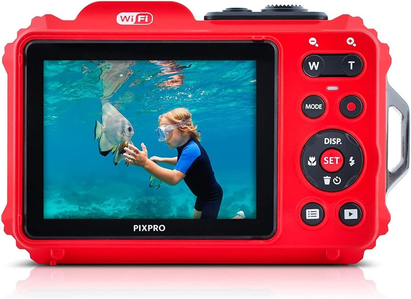 Kodak PIXPRO WPZ2 Rugged Waterproof 16MP Digital Camera with 4X Optical Zoom (Red) and 32GB microSDHC Card with Adapter Bundle (2 Items)
