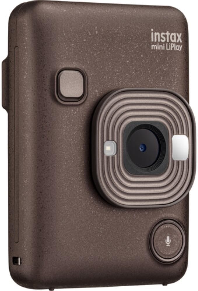 FUJIFILM INSTAX Mini LiPlay Instant Camera | Bronze Bundled with INSTAX Mini Instant Film | 40 Exposures + Cleaning Cloth (4 Items)