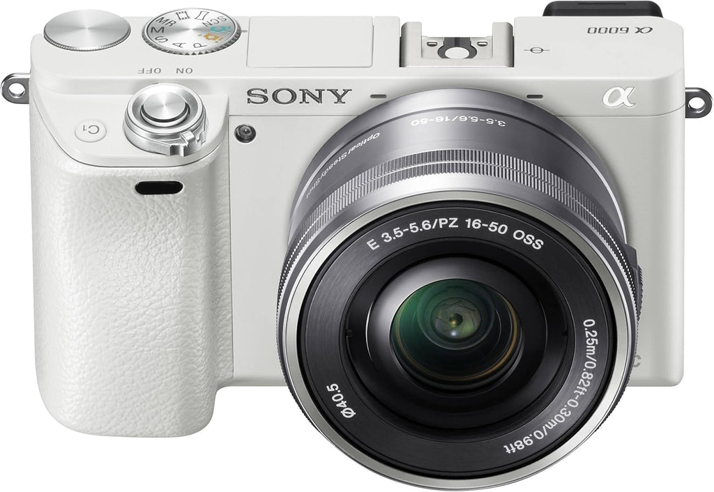 Sony Alpha a6000 Mirrorless Camera with 16-50mm Lens (Silver) with Bag, 64GB Memory Card, Card Reader, Plus Essential Accessories