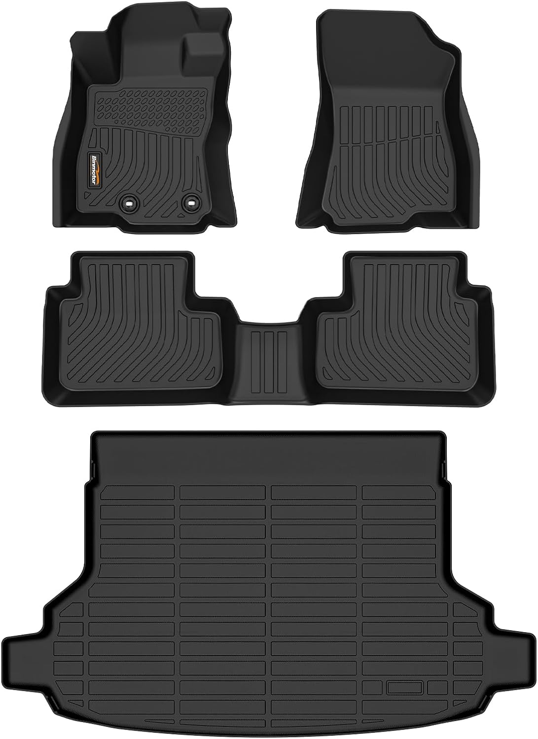 Binmotor-Floor Mats Cargo Liner Set for Subaru Forester 2025 2026, for Models Equipped Without Subwoofer (Not fit Hybrid/PHEV/Wilderness), All Weather Car Floor Mats for Subaru Forester Accessories