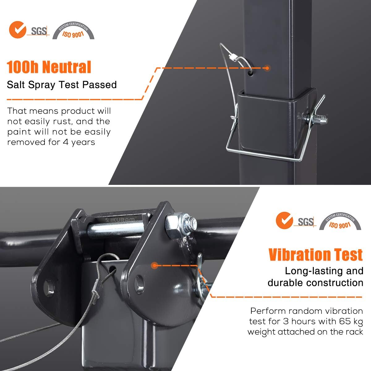 4 Bike Rack Bicycle Carrier Racks Hitch Mount Double Foldable Rack for Cars Truck SUV Fits 2' Receiver, Tie Down Strap, Anti-Rattle Hitch Tightener & Bicycle Cross-bar Adapter for Kid's Bike