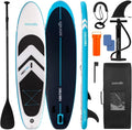 SereneLife XL Inflatable Stand Up Paddle Board - Pet-Friendly SUP for Adults and Pets - Extra-Wide Stable Design with Non-Slip EVA Deck Pad, Premium SUP Accessories, 440/485 lbs