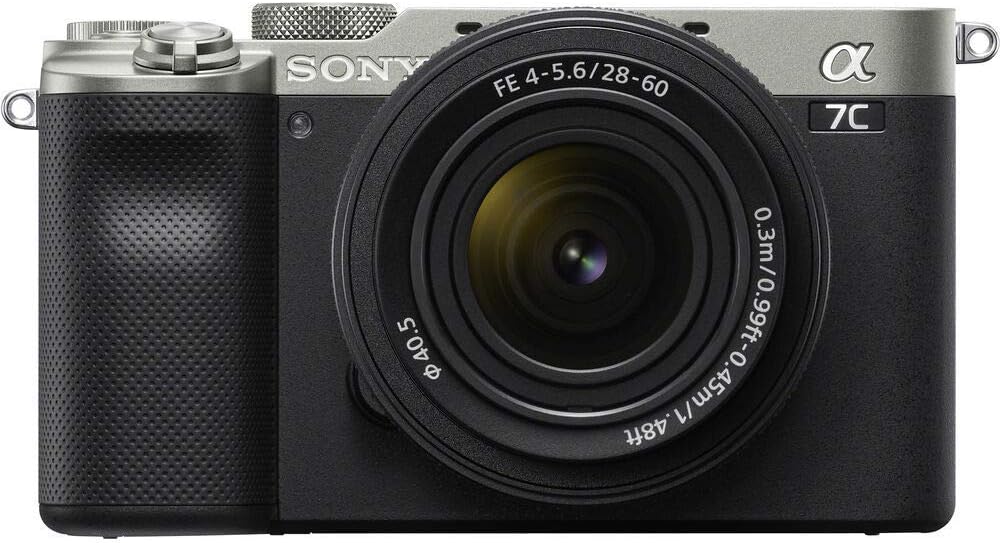 Sony Alpha a7C Mirrorless Digital Camera with 28-60mm Lens (Silver) ILCE7CL/S + 64GB Memory Card + 2 x NP-FZ-100 Battery + Corel Photo Software + Case + External Charger + Card Reader + More (Renewed)
